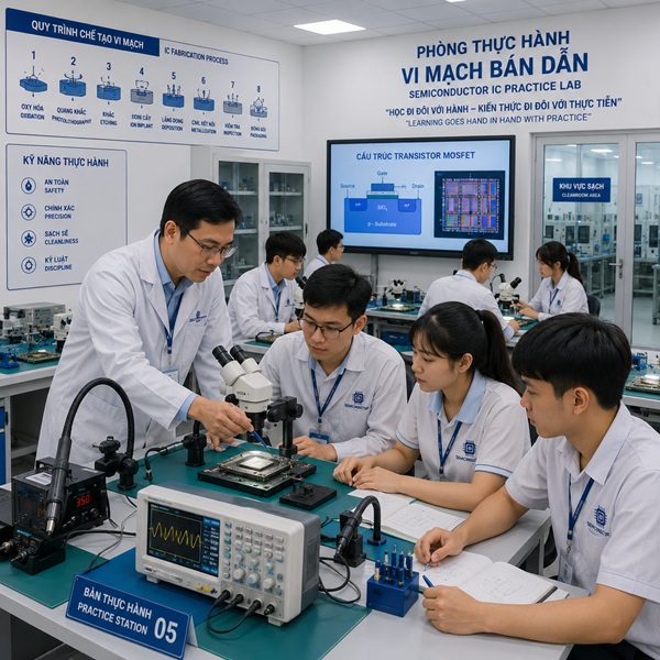 Nâng cao thực hành với các giờ đào tạo thực tế ngành vi mạch bán dẫn