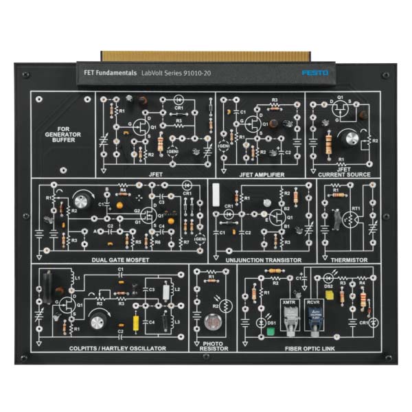 Bảng mạch thí nghiệm nghiệm về tranzito hiệu ứng trường (FET) Festo 580985