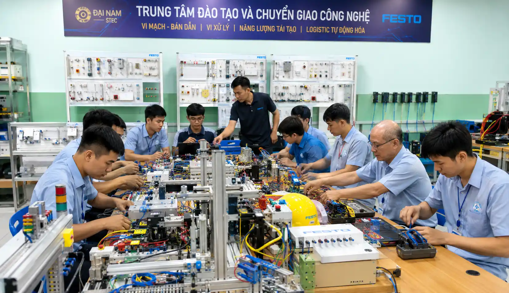 Phòng thực hành tại Trường Trung cấp nghề Tôn Đức Thắng